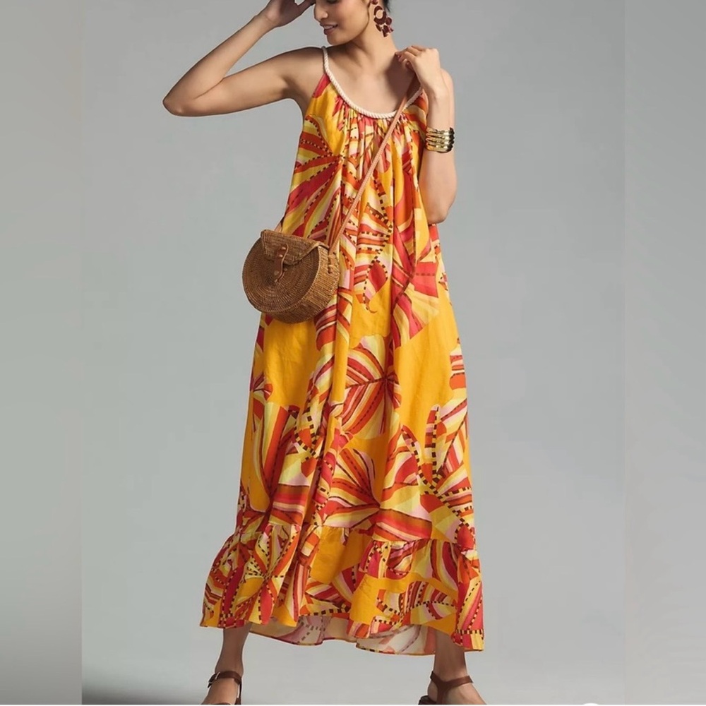 FARM Rio | Tropical Palms Maxi Dress | Small